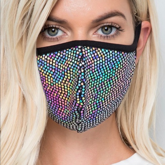 Accessories - 🔴3 for $12🔴 •At the Disco•Chic Face Mask (Silver Edition)